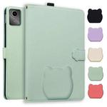 For Lenovo Xiaoxin Pad 2025 / K11 Gen2 Cat Skin-feel Litchi Leather Tablet Case(Green)
