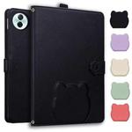 For Honor Pad 10 12.1 Cat Skin-feel Litchi Leather Tablet Case(Black)