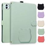 For Honor Pad 10 12.1 Cat Skin-feel Litchi Leather Tablet Case(Green)