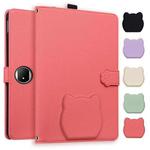 For Honor MagicPad 2 12.3 2024 Cat Skin-feel Litchi Leather Tablet Case(Watermelon Red)