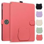 For OnePlus Pad Pro 12.1 / Pad 2 12.1 2024 Cat Skin-feel Litchi Leather Tablet Case(Watermelon Red)