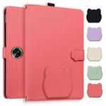 For OnePlus Pad GO / OPPO Pad Air 2 2023 Cat Skin-feel Litchi Leather Tablet Case(Watermelon Red)