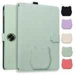 For OnePlus Pad GO / OPPO Pad Air 2 2023 Cat Skin-feel Litchi Leather Tablet Case(Green)