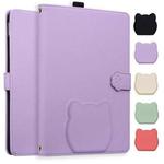 For Amazon Kindle Scribe 10.2 2022 / 2024 Cat Skin-feel Litchi Leather Tablet Case(Purple)