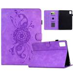 For Lenovo Xiaoxin Pad 11 2025 Mandala Embossed Smart Leather Tablet Case(Light Purple)