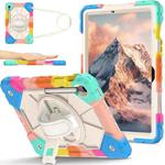 For Samsung Galaxy Tab S10 FE / S9 Contrast Color Robot Silicone Hybrid PC Tablet Case(Colorful Blue)