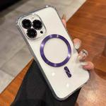 For iPhone 13 Pro Max Transparent Acrylic MagSafe Phone Case(Purple)
