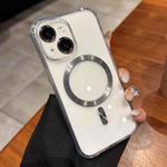 For iPhone 15 Plus Transparent Acrylic MagSafe Phone Case(Titanium Grey)