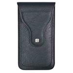 VIETAO Dual-Layer Pockets Crazy Horse Waist-Hanging Phone Bag(Black)