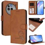For Nothing Phone 3a Pro Litter Panda Embossing RFID Leather Phone Case with Lanyard(Brown)