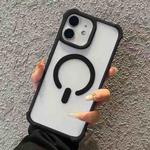 For iPhone 11 Semi-transparent Skin Feel Frosted MagSafe Phone Case(Black)