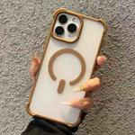 For iPhone 11 Pro Max Semi-transparent Skin Feel Frosted MagSafe Phone Case(Brown)