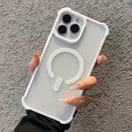 For iPhone 11 Pro Max Semi-transparent Skin Feel Frosted MagSafe Phone Case(White)