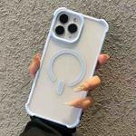 For iPhone 11 Pro Max Semi-transparent Skin Feel Frosted MagSafe Phone Case(Blue)