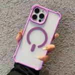 For iPhone 12 Pro Max Semi-transparent Skin Feel Frosted MagSafe Phone Case(Purple)