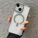 For iPhone 14 Semi-transparent Skin Feel Frosted MagSafe Phone Case(Grey)