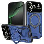 For iPhone 17 Pro Large Window MagSafe Holder Phone Case(Blue)