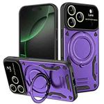 For iPhone 17 Pro Large Window MagSafe Holder Phone Case(Purple)
