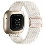 For Fitbit Versa 4 / 3 / Sense2 / 1 xDfind Wavy Nylon Braided Stretch Watch Band with Adjustment Buckle(Official Apricot)