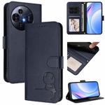 For TCL 50 Pro NxtPaper / 50 Nxtpaper Litter Panda Embossing RFID Leather Phone Case with Lanyard(Blue)