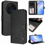 For TCL 60 NxtPaper Litter Panda Embossing RFID Leather Phone Case with Lanyard(Black)