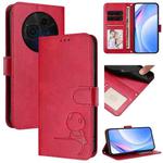 For TCL 60 NxtPaper Litter Panda Embossing RFID Leather Phone Case with Lanyard(Rose Red)