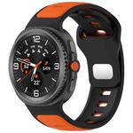 For Samsung Galaxy Watch8 / Wacth8 Classic xDfind Dual Color Silicone Watch Band(Black Orange)