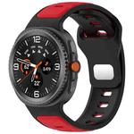 For Samsung Galaxy Watch8 / Wacth8 Classic xDfind Dual Color Silicone Watch Band(Black Red)
