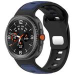 For Samsung Galaxy Watch8 / Wacth8 Classic xDfind Dual Color Silicone Watch Band(Black Blue)