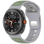 For Samsung Galaxy Watch8 / Wacth8 Classic xDfind Dual Color Silicone Watch Band(Grey Light Green)