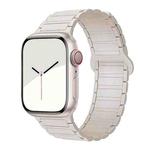 For Apple Watch 42 / 44 / 45 / 46 / 49mm xDfind Magnetic Three-bead Silicone Watch Band(Starlight)