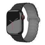 For Apple Watch 38 / 40 / 41 / S10 42mm xDfind Magnetic Three-bead Silicone Watch Band(Black Grey)