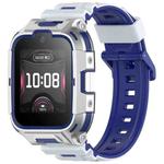 16mm Children Smart Watch Two Color Silicone Watch Band(Mecha Blue)