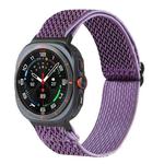 For Samsung Galaxy Watch8 / Watch8 Classic Wave Pattern Nylon Braided Watch Band(Lilac)