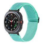 For Samsung Galaxy Watch8 / Watch8 Classic Wave Pattern Nylon Braided Watch Band(Mint Green)
