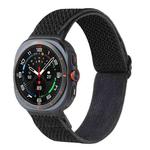 For Samsung Galaxy Watch8 / Watch8 Classic Wave Pattern Nylon Braided Watch Band(Black)