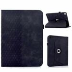 For iPad 10.2 2021 / Air 10.5 Rotatable Rhombus Embossed Smart Leather Tablet Case(Black)