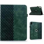 For iPad 2025 / 2022 Rotatable Rhombus Embossed Smart Leather Tablet Case(Green)