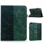 For iPad 9.7 2018 / 2017 / Air 2 / 1 Rotatable Rhombus Embossed Smart Leather Tablet Case(Green)