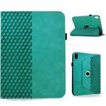 For iPad mini 2024 / mini 6 Rotatable Rhombus Embossed Smart Leather Tablet Case(Light Blue)