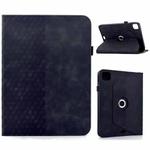 For iPad Air 11 2024 / 2025 Rotatable Rhombus Embossed Smart Leather Tablet Case(Black)