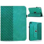For Samsung Galaxy Tab S6 Lite 2024 Rotatable Rhombus Embossed Smart Leather Tablet Case(Light Blue)