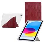 For iPad 2025 / 2022 Y-Fold Pyramid Texture Smart Leather Tablet Case(Red)