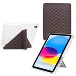 For iPad mini 2024 / mini 6 Y-Fold Pyramid Texture Smart Leather Tablet Case(Brown)