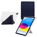 For iPad Air 13 2024 / 2025 / Pro 12.9 Y-Fold Pyramid Texture Smart Leather Tablet Case(Black)