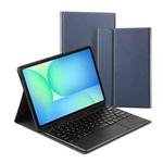 For Samsung Galaxy Tab S10 FE+ PSC-X620 Touchpad Bluetooth Keyboard Leather Tablet Case(Dark Blue)
