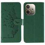 For OPPO A5 Pro 5G Global Feather Pattern Litchi Texture Leather Phone Case(Green)