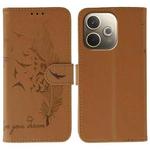 For OPPO A5 Pro 5G Global Feather Pattern Litchi Texture Leather Phone Case(Brown)