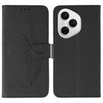 For Honor 400 Pro Global 160.8mm Feather Pattern Litchi Texture Leather Phone Case(Black)
