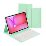 For Samsung Galaxy Tab S10 FE+ PSD-X620 Backlight Bluetooth Keyboard Leather Tablet Case(Green)